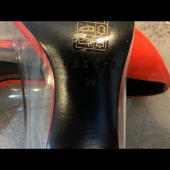 Sandro shoes, red colour, perfect condition. Size 8 - Picture 2 of 5